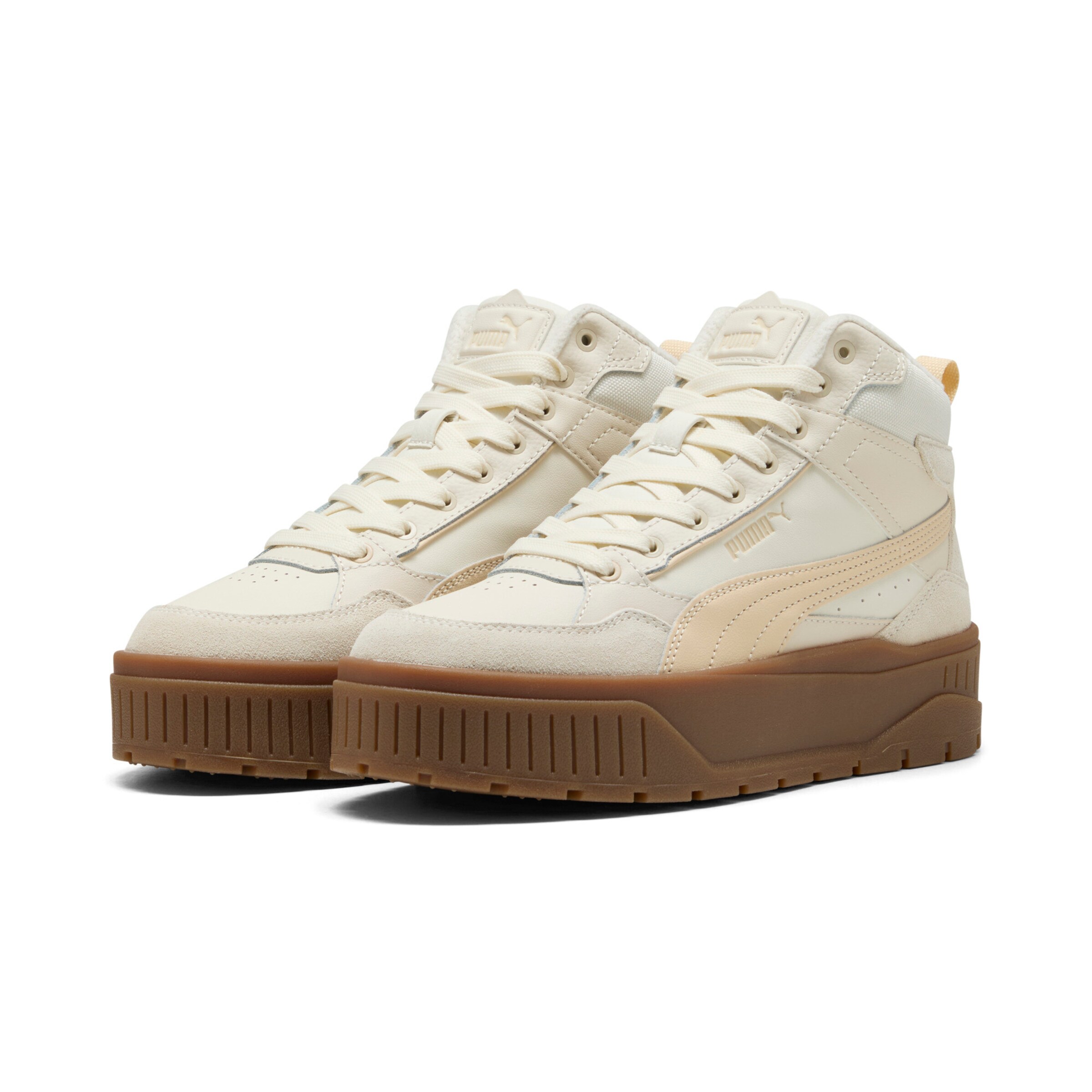 PUMA High-Top Sneakers in Beige