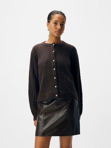 Cardigan 'OBJFlora' OBJECT en marron : devant
