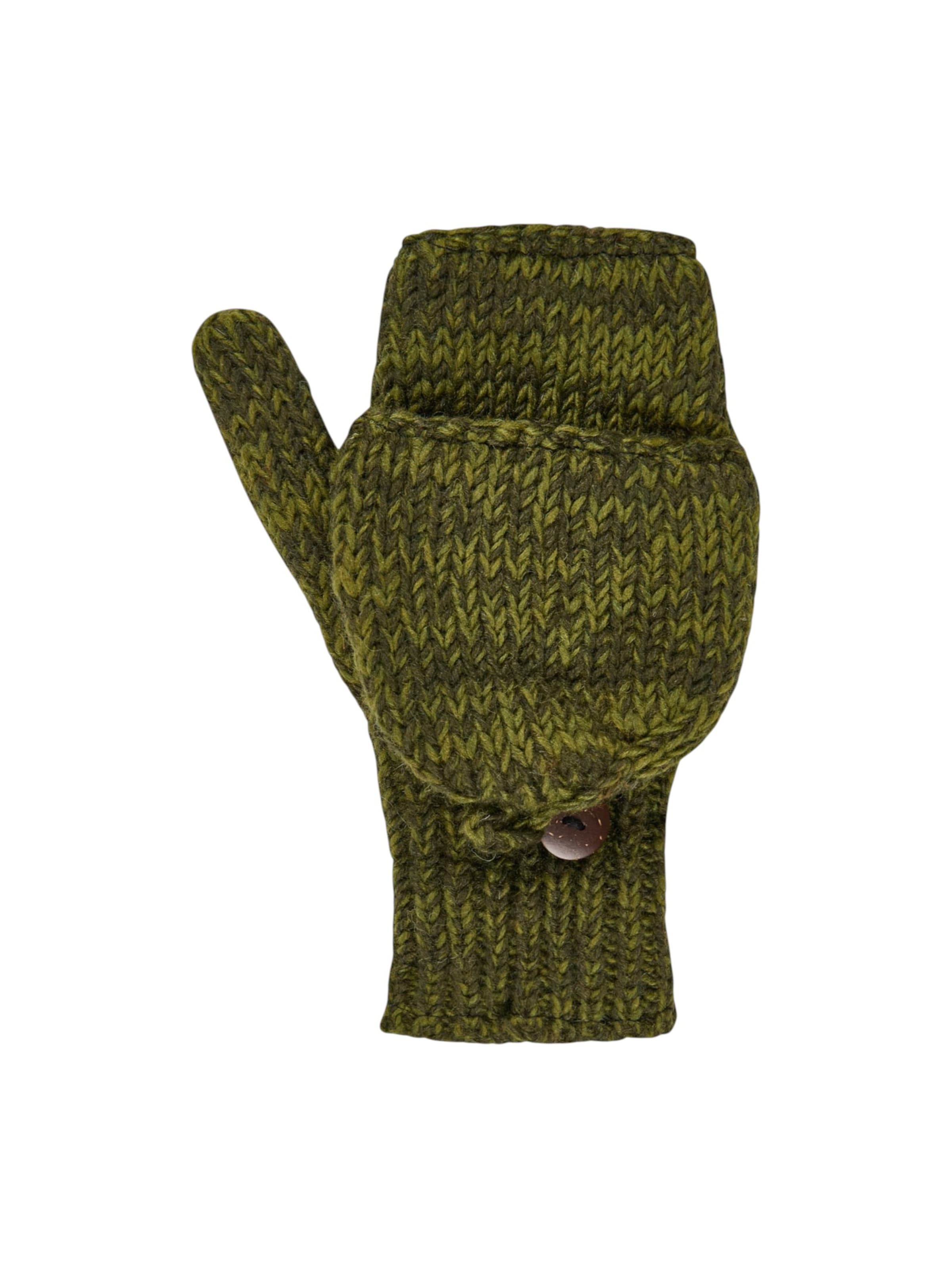 THC Natural Line Mittens in Green