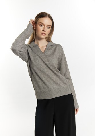 Pull-over DreiMaster Klassik en gris : devant