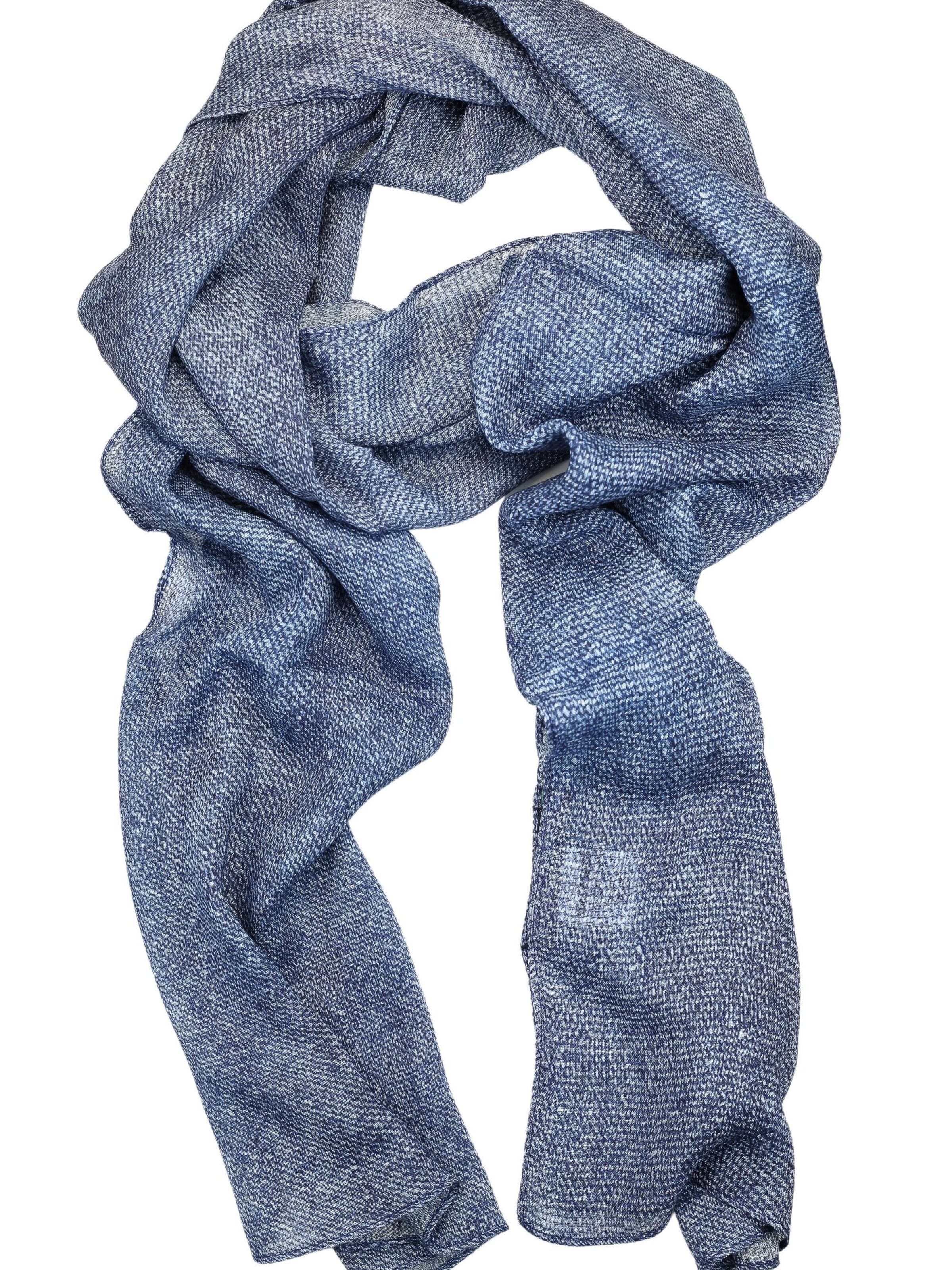COLLEZIONE ALESSANDRO Scarf 'Jeans' in Blue: front