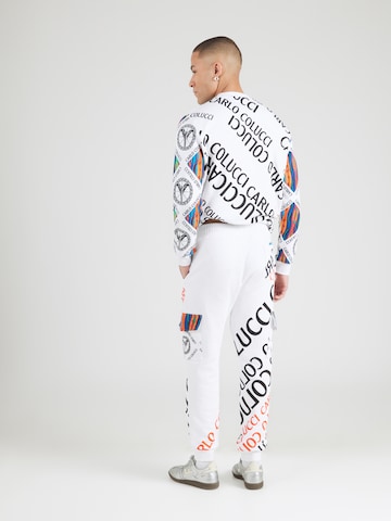 Carlo Colucci Tapered Cargobroek in Wit: terug