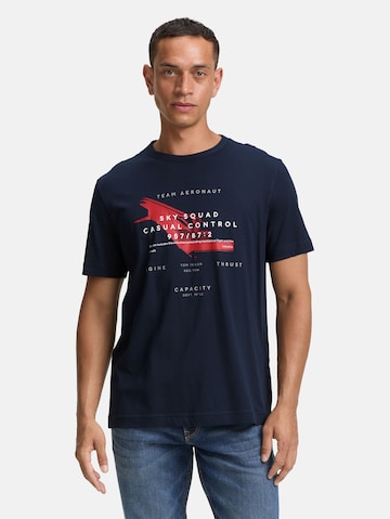 TOM TAILOR Shirt in Blauw: voorkant