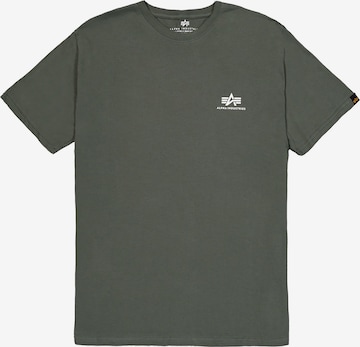 ALPHA INDUSTRIES Shirt 'Basic Small Logo' in Grün: Vorderseite