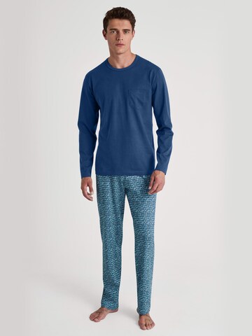 CALIDA Pyjama lang 'Relax Imprint'‌‌‌‌‌‌‌ in Blau