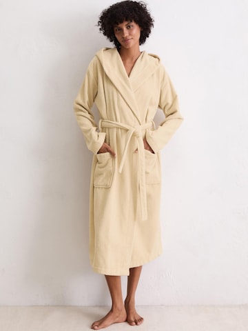 Marc O'Polo Long Bathrobe 'Timeless' in Beige: front