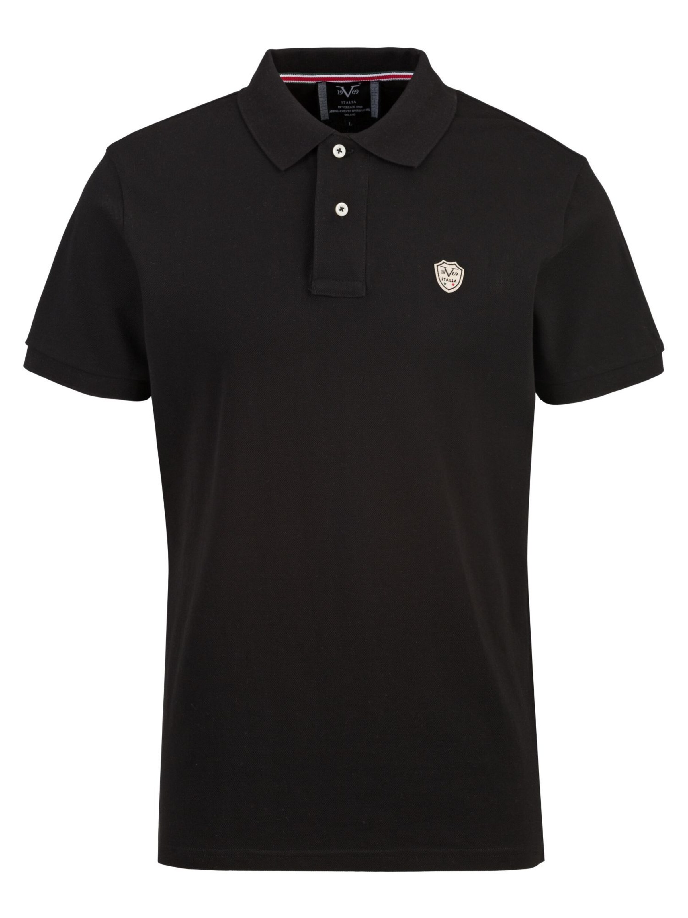 Maglietta 'Emilio' di 19V69 ITALIA in nero: frontale