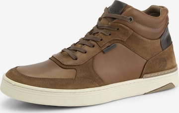 Travelin High-Top Sneakers in Brown: front