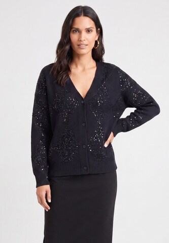 Cardigan usha BLACK LABEL en noir : devant
