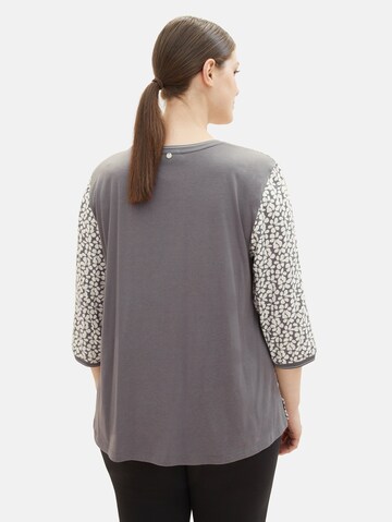 Tom Tailor Women + Shirt in Grau