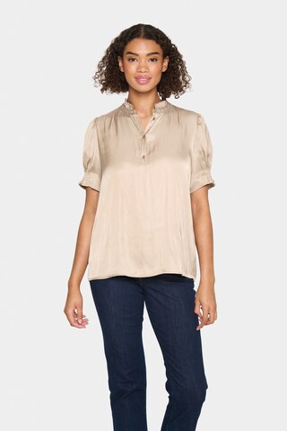 Chemisier 'Veeni' SAINT TROPEZ en beige : devant