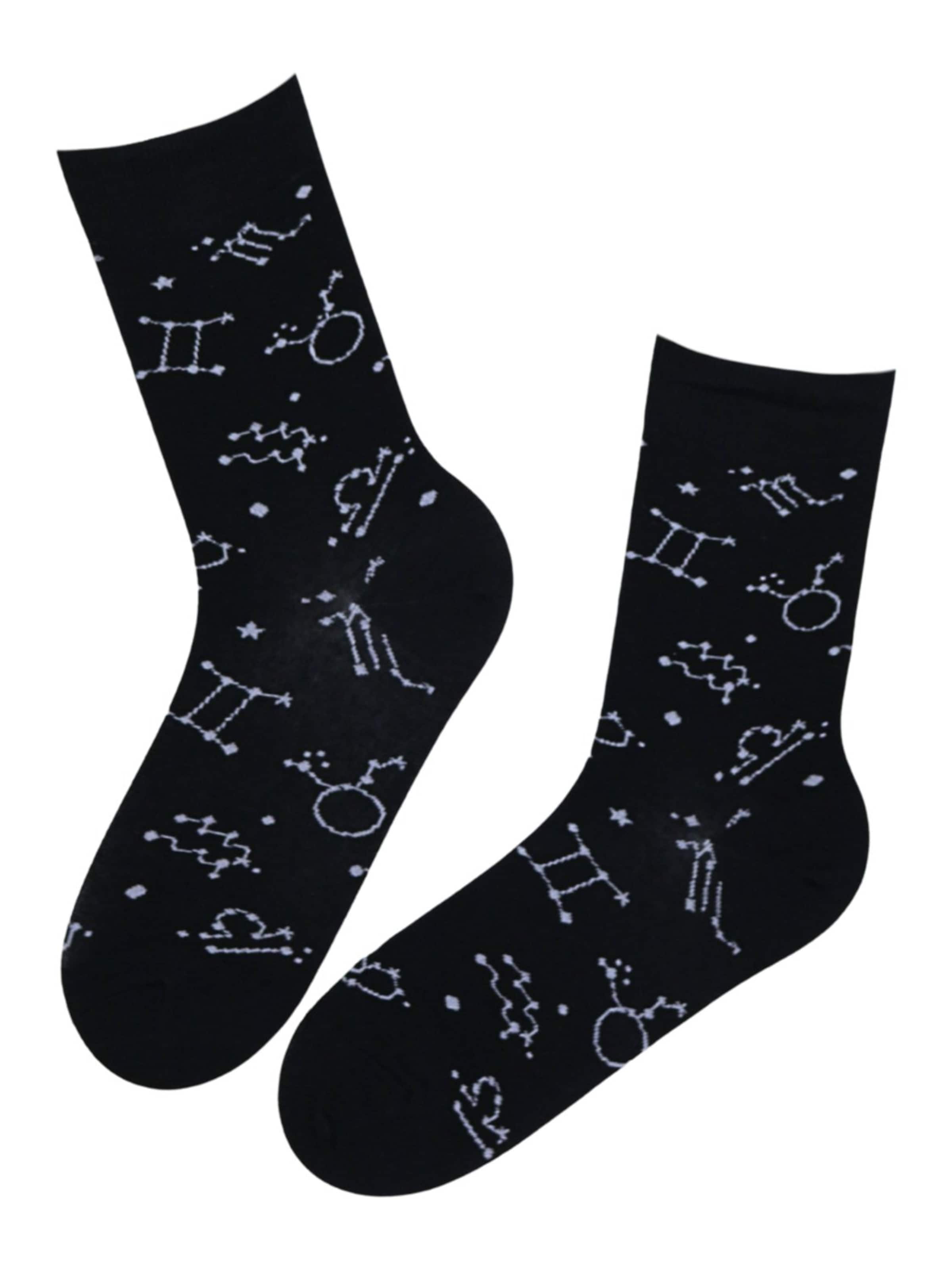 Sokisahtel Sokken ''ZODIAC dark blue cotton socks'' in Blauw: voorkant