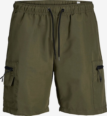 Pantalon cargo 'JPSTJaiden Marcher' JACK & JONES en vert : devant