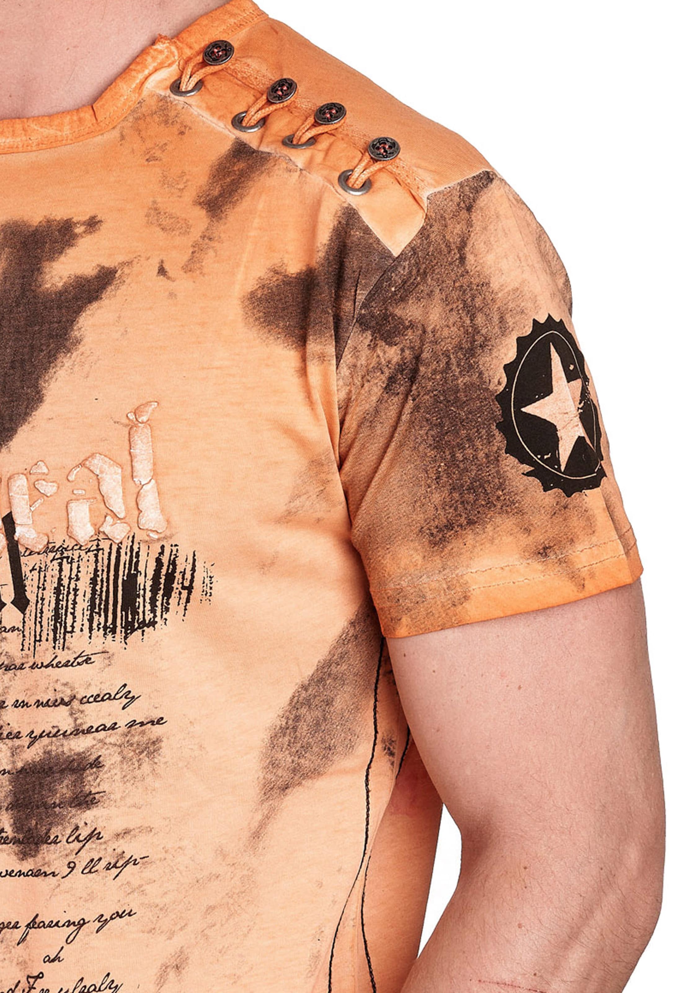 Männer Große Größen Rusty Neal T-Shirt in Orange - NK56470 Männer Große Größen Rusty Neal T-Shirt in Orange - NK56470