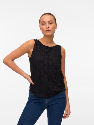 VERO MODA Gebreide top 'VMMAYA' in Zwart: voorkant