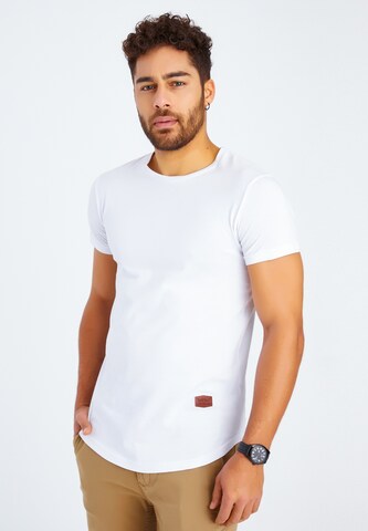 Leif Nelson T-Shirt Rundhals in Weiß