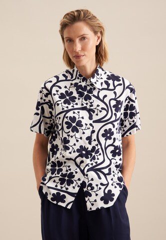 SEIDENSTICKER Blouse 'The Statement Prints' in Blue: front