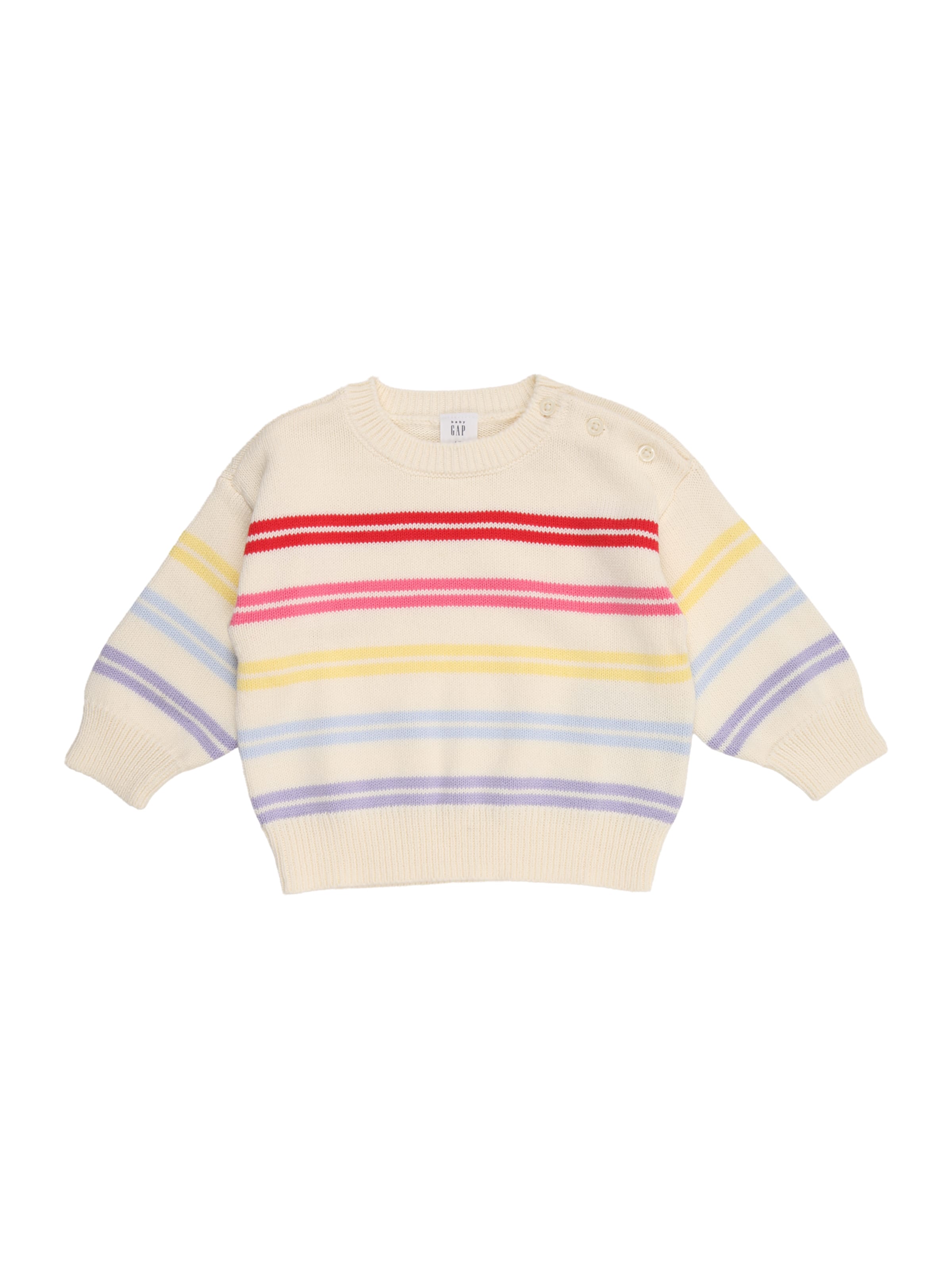GAP Свитер в Цвет экрю / Светло-синий / Желтый / Красный, Обзор товара