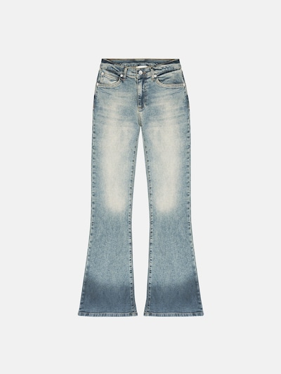 ENRAGE Jean 'FLARED' en 24 en bleu denim, Vue avec produit
