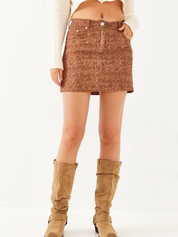 Jupe Bianco Lucci en marron : devant