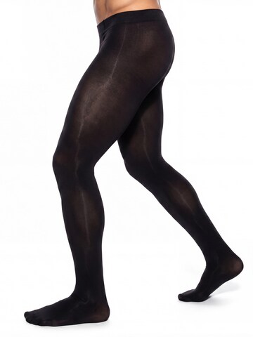 GLAMORY Lange Unterhose 'Microman 100 Microfaser Herrenstrumpfhose'‌‌‌‌‌‌‌ in Schwarz: Vorderseite