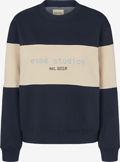 Esmé Studios Sweater majica 'Madeline' u bež / morsko plava / svijetloplava / crna, Pregled proizvoda