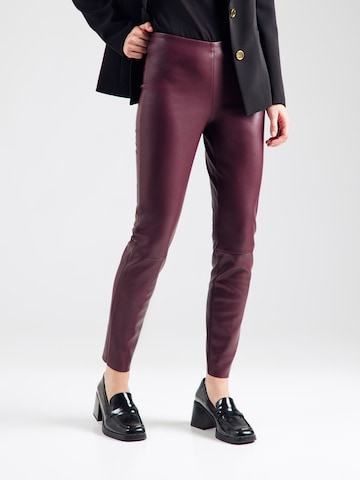 OUI Slim fit Leggings 'Chasey' in Red: front