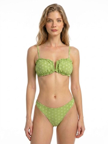 BONVERANO Classic Bikini 'Damen Bikini Set mit V• Ausschnitt,chlorresistent' in Green: front