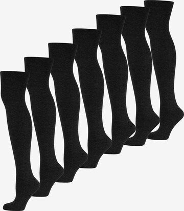 Chaussettes montantes Nur Die en noir : devant