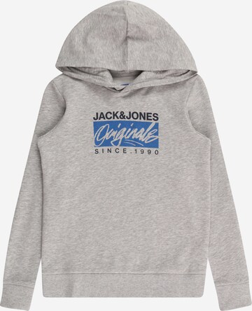 Jack & Jones Junior Суичър 'RACES' в сиво: отпред