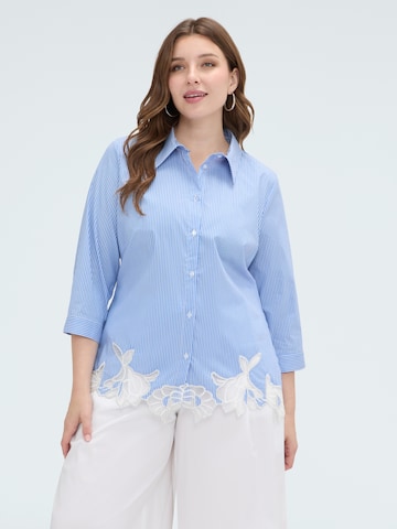 Chemisier Fiorella Rubino en bleu : devant