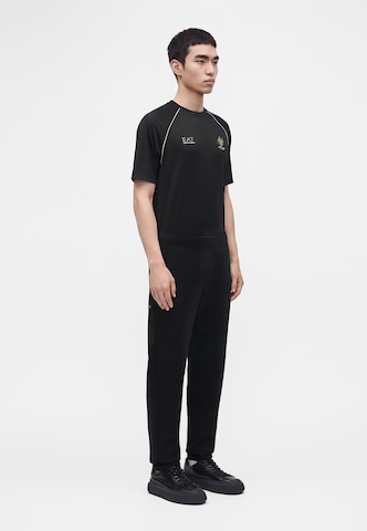 EA7 Emporio Armani Tapered Sportbyxa 'NATURAL VENTUS7' i svart