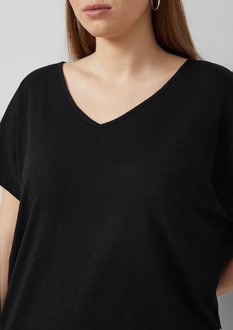 QS T-Shirt in Schwarz