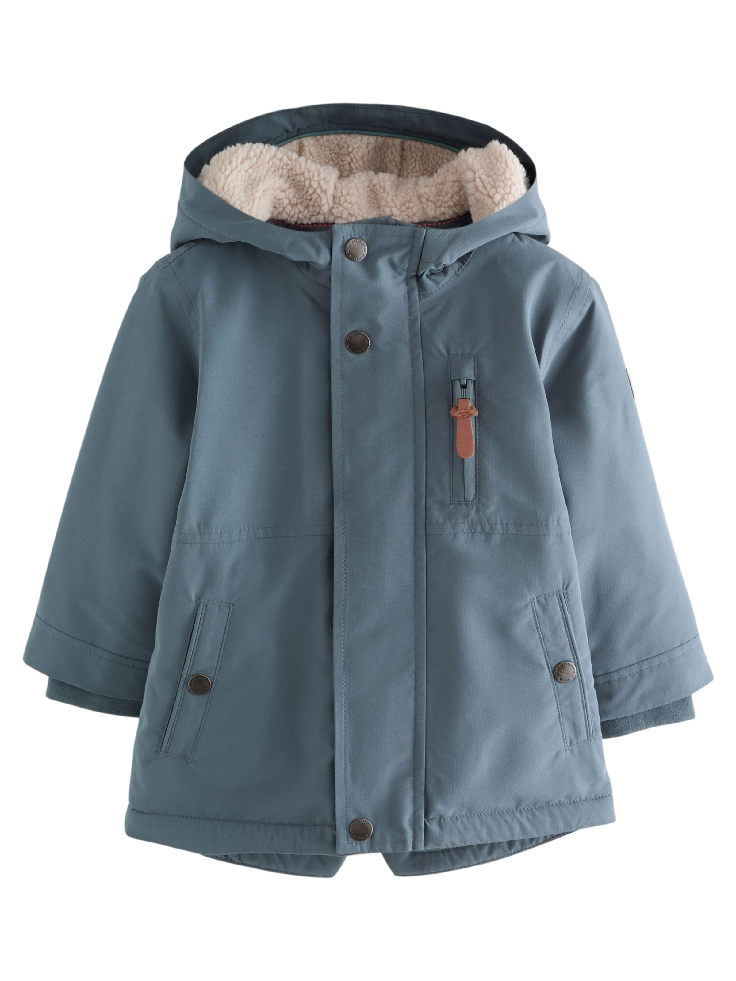 Next Plašč | siva barva: sprednja stran