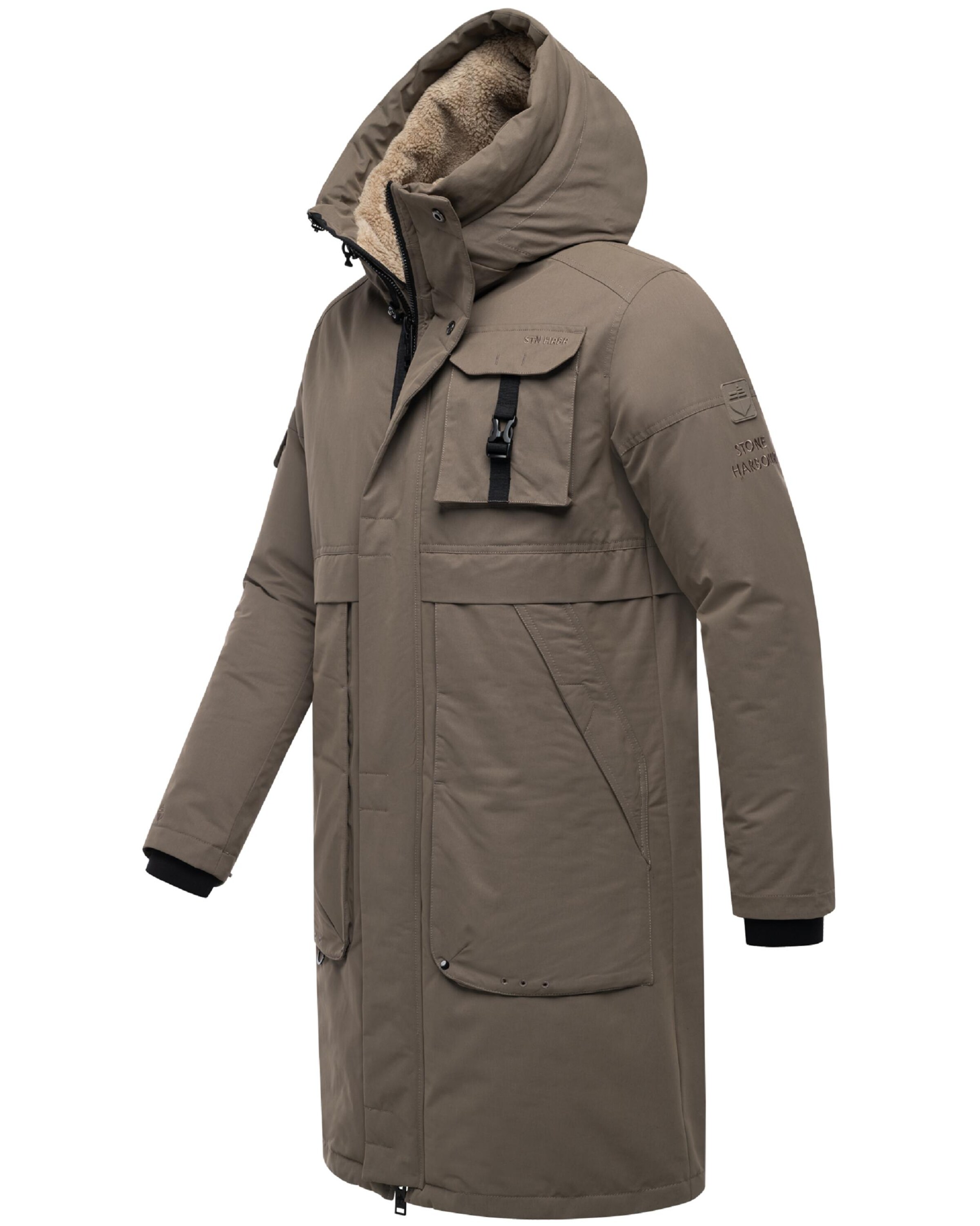 STONE HARBOUR - Sobretudo de inverno 'Cyriaan XX' em castanho