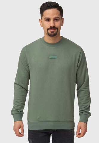 INDICODE JEANS - Sweatshirt ' Baxter ' em verde: frente