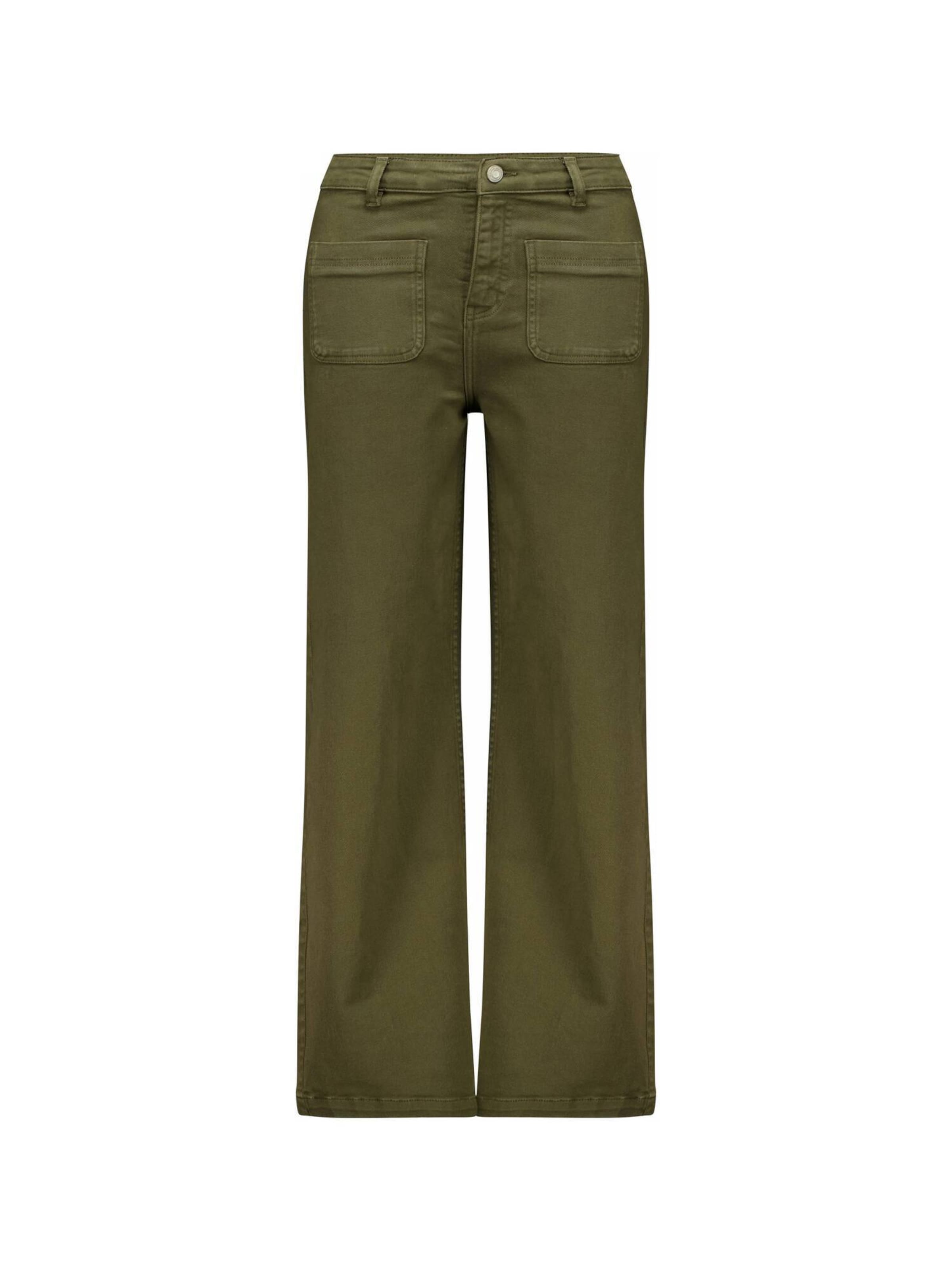 Deeluxe Flared Hose 'LIZETTE' in Grün: Vorderseite