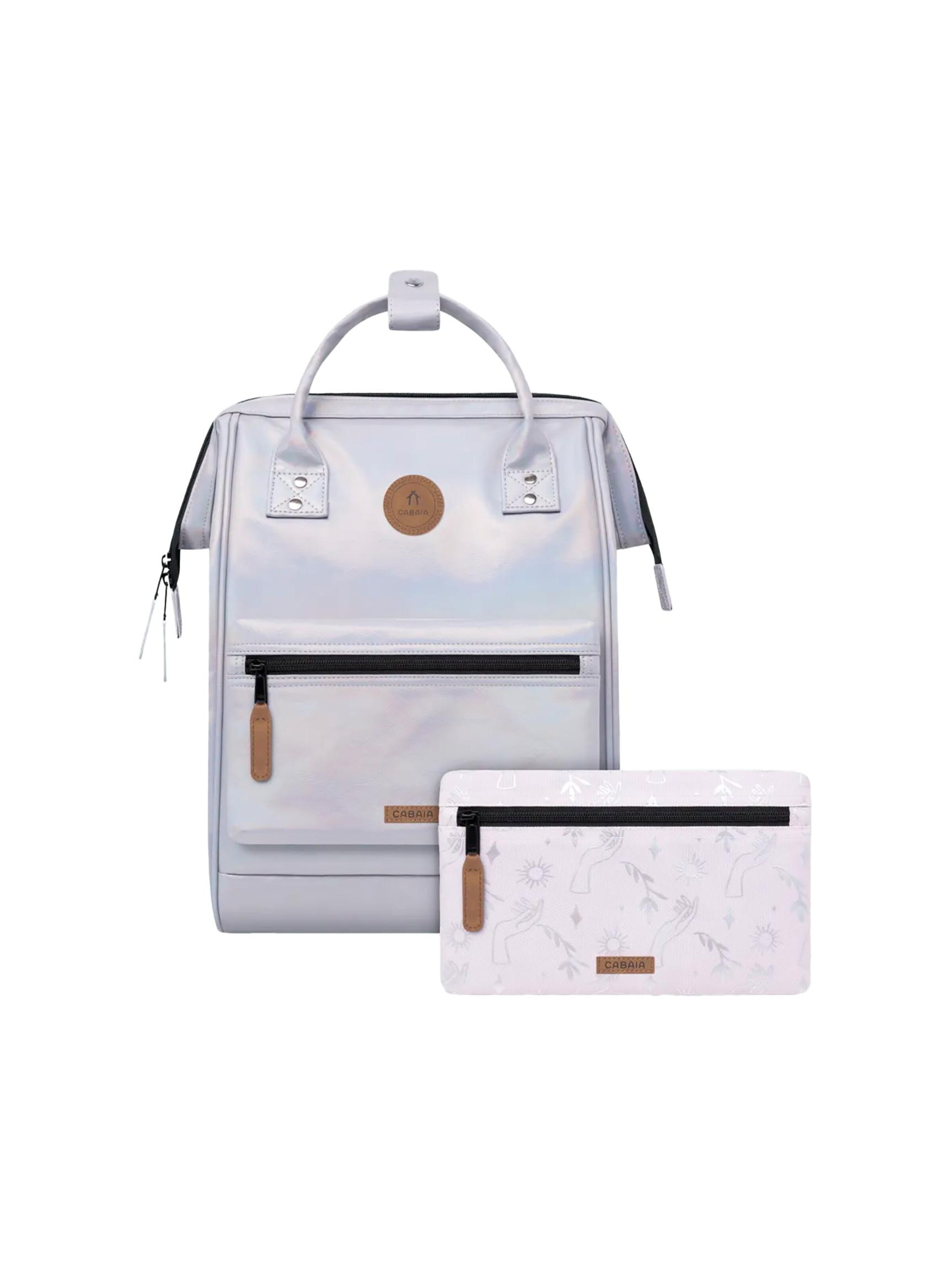 Cabaia Backpack 'Rennes M' in Silver: front