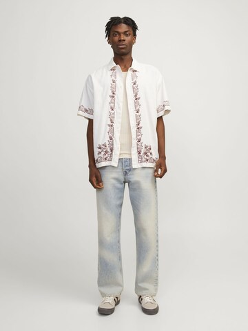 JACK & JONES Comfort fit Button Up Shirt in White