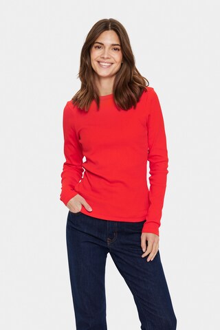 T-shirt SAINT TROPEZ en rouge : devant
