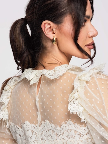 Ombre Blouse in Beige