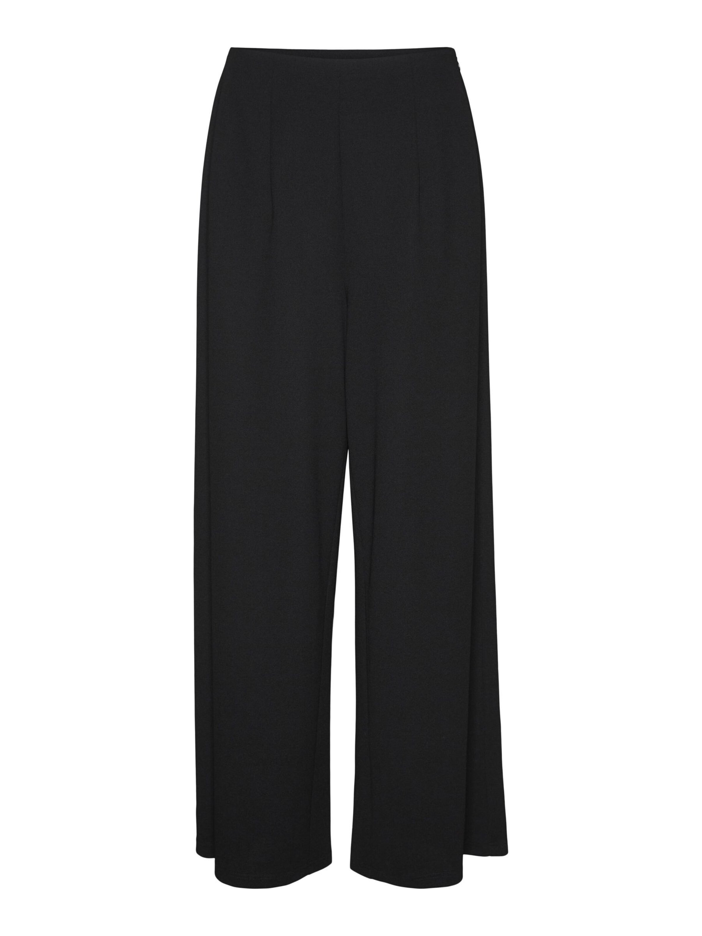 Pantaloni con pieghe di VERO MODA in nero: frontale