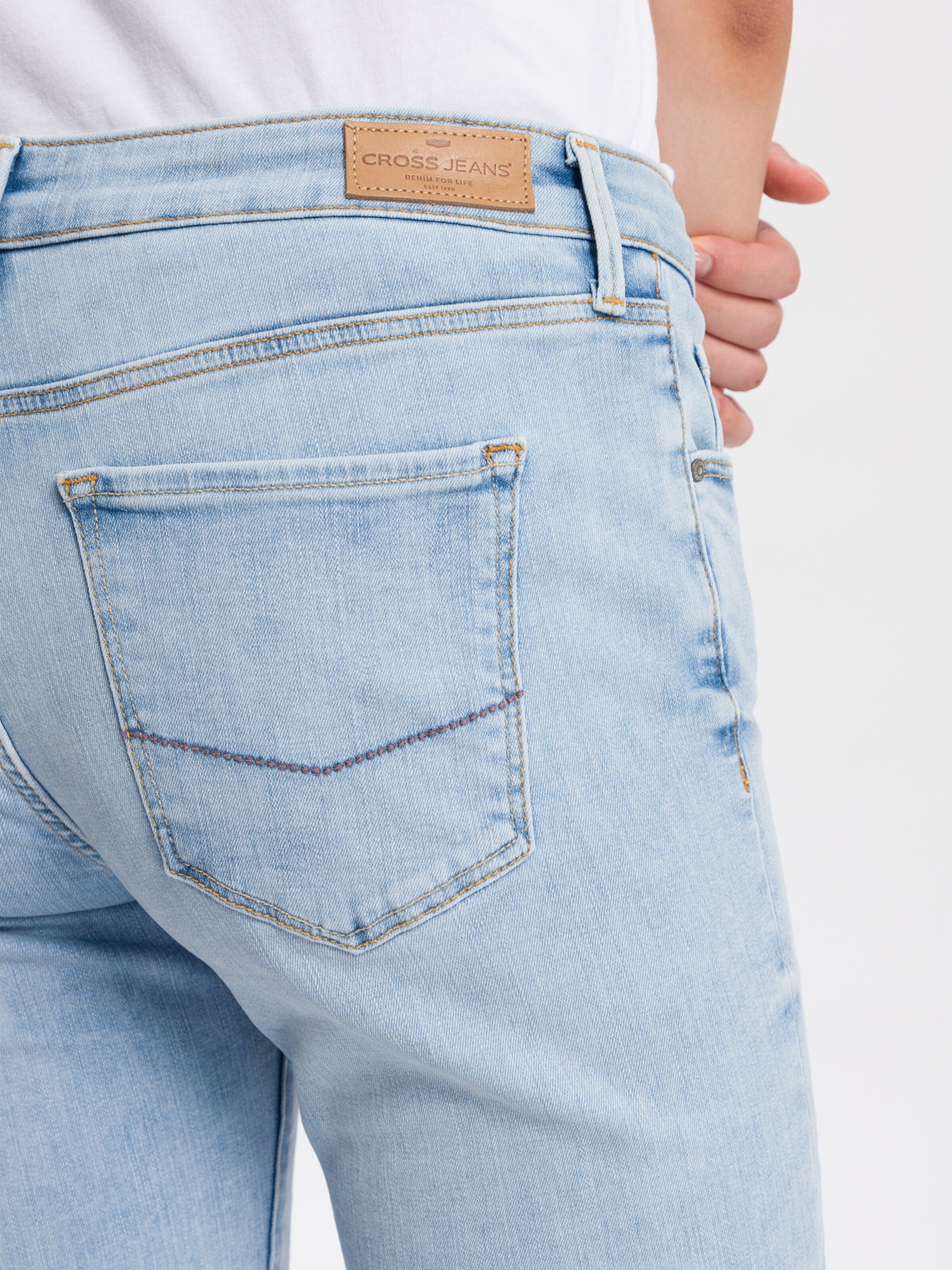 Frauen Jeans Cross Jeans Jeans 'Amber' in Hellblau - SE16657