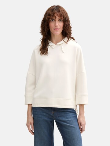 TOM TAILOR Sweatshirt in Weiß: Vorderseite