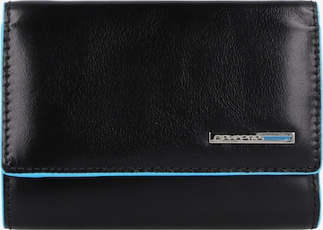 Piquadro Wallet 'Blue Square' in Black: front