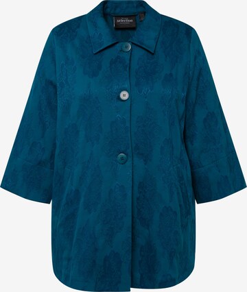 Ulla Popken Between-Season Jacket in Blue: front