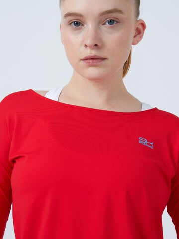 SPORTKIND Funktionsshirt '3/4 Loose Fit'‌‌‌‌‌‌‌‌‌ in Rot