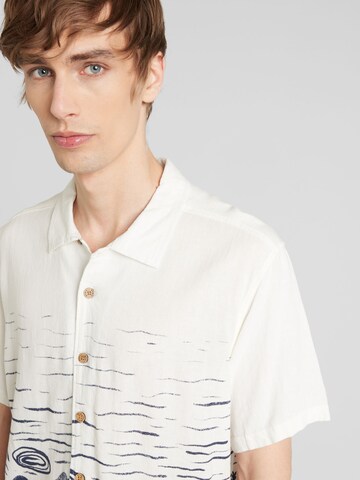 RVCA Regular fit Button Up Shirt 'WASTED PALMS' in Beige