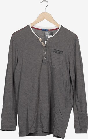 TOM TAILOR Langarmshirt L in Grau: Vorderseite