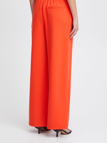 ICHI - Pierna ancha Pantalón 'KATE' en naranja